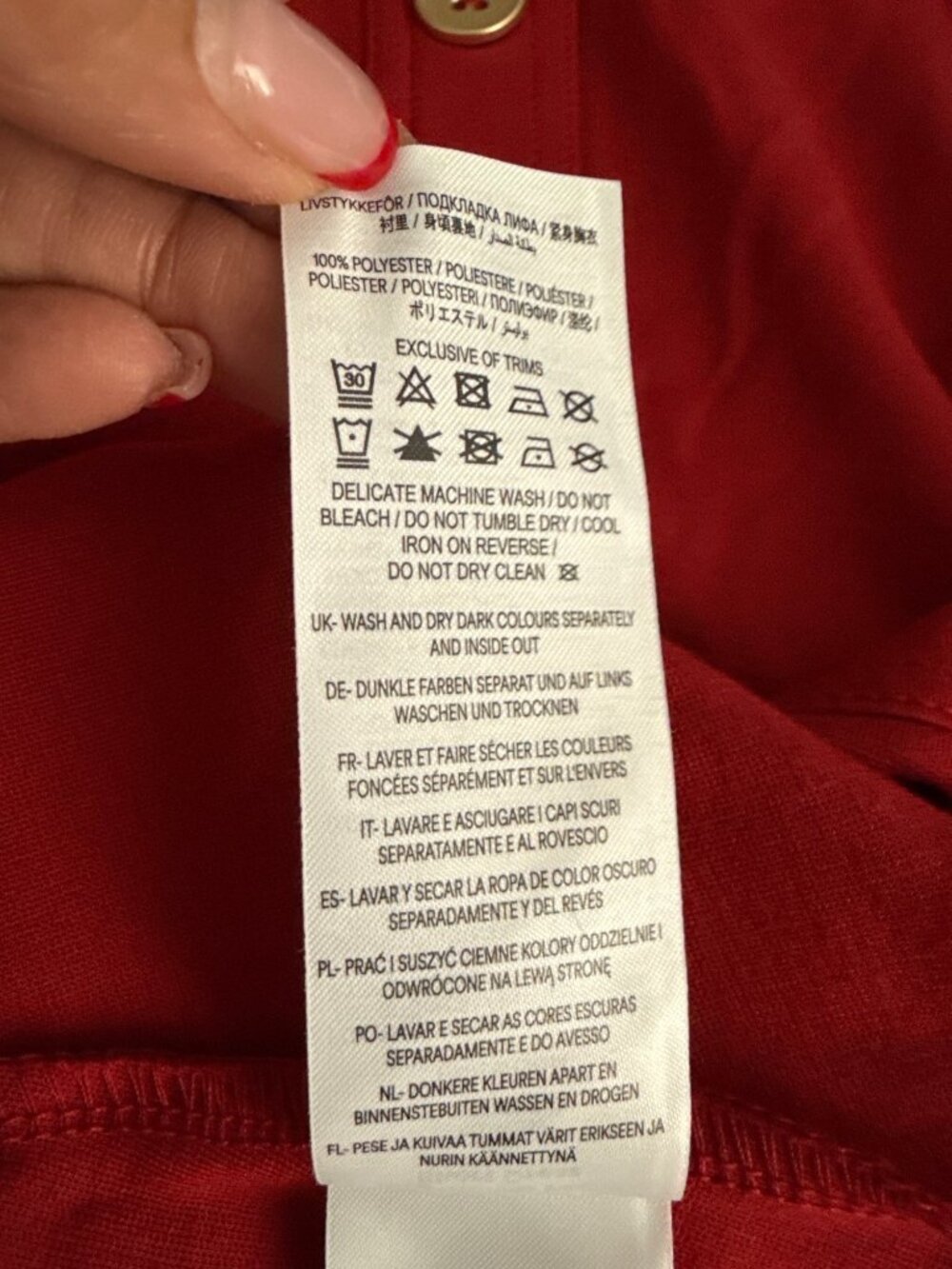 Boden Nicolette Ponte Red Shirt Minimalist Zip Dress With Gold-Tone Buttons 12 - Picture 10 of 16